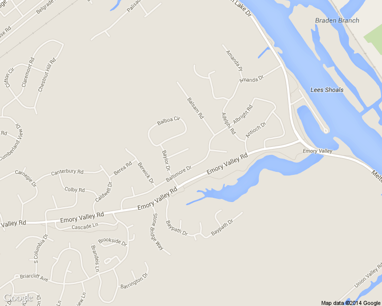 map of restaurants, bars, coffee shops, grocery stores, and more near 108 Baker Lane in Oak Ridge