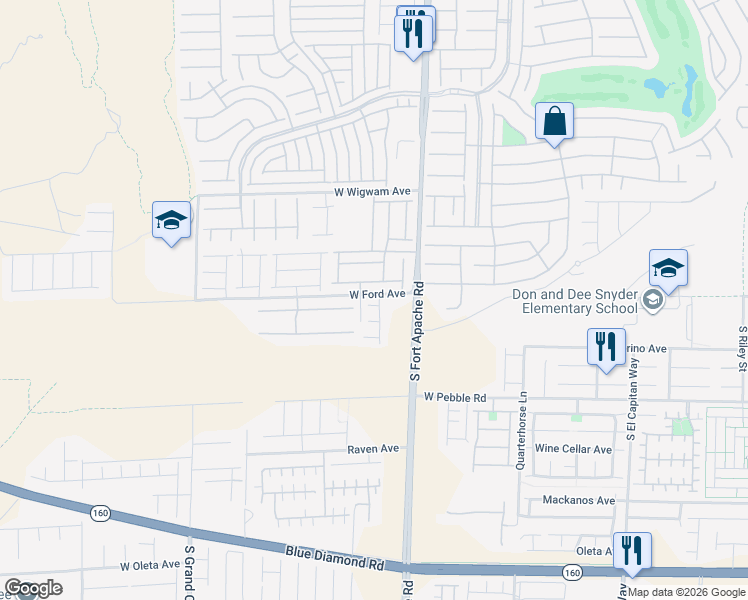 map of restaurants, bars, coffee shops, grocery stores, and more near 459 Bright Peridot Avenue in Las Vegas