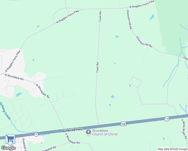 map of restaurants, bars, coffee shops, grocery stores, and more near 405 Cash Road in Knoxville