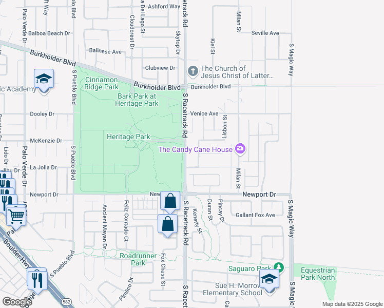 map of restaurants, bars, coffee shops, grocery stores, and more near in Henderson