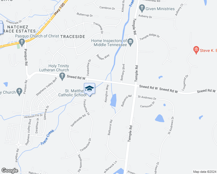 map of restaurants, bars, coffee shops, grocery stores, and more near 109 Andover Green in Franklin