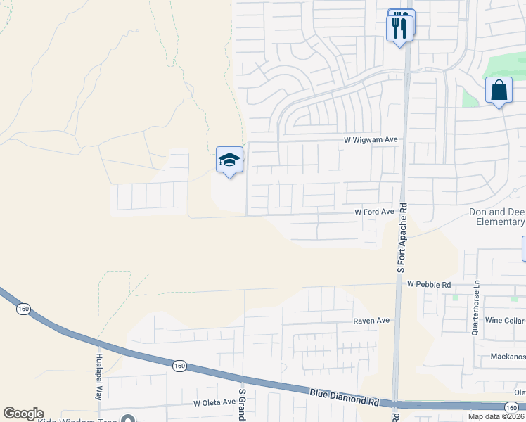 map of restaurants, bars, coffee shops, grocery stores, and more near 755 Proud Waters Court in Las Vegas
