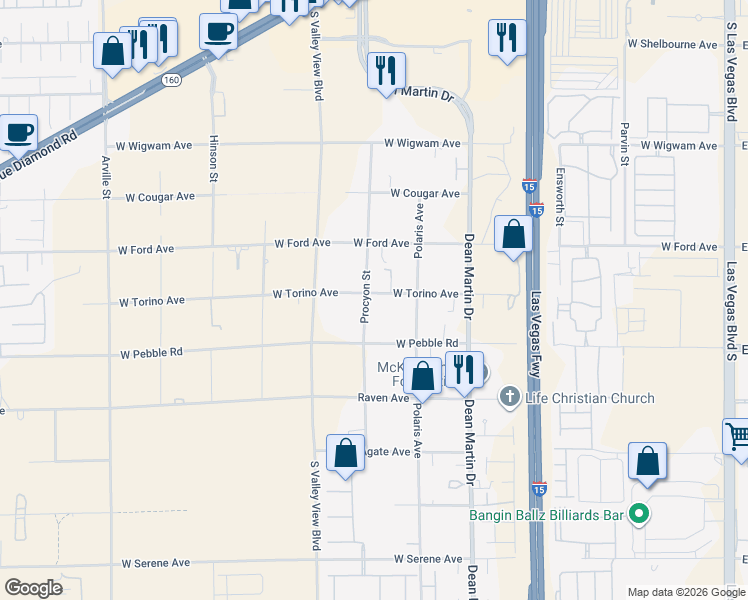 map of restaurants, bars, coffee shops, grocery stores, and more near in Enterprise
