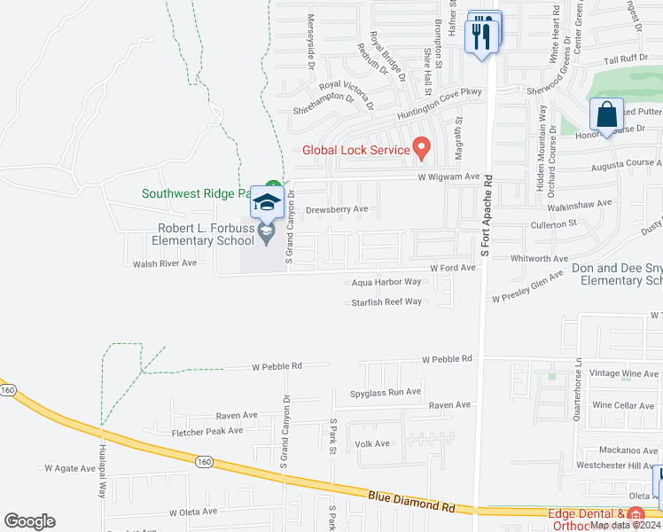 map of restaurants, bars, coffee shops, grocery stores, and more near 713 Tall Arrow Avenue in Las Vegas
