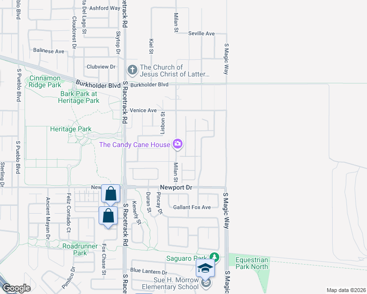 map of restaurants, bars, coffee shops, grocery stores, and more near 357 Shimmering Moon Street in Henderson