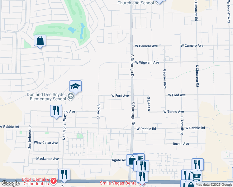 map of restaurants, bars, coffee shops, grocery stores, and more near 8691 Royal Dutch Court in Las Vegas