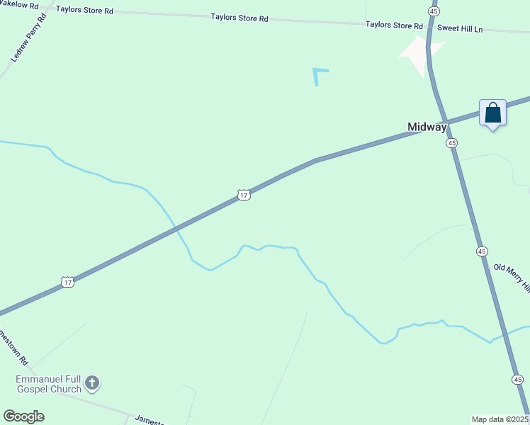 map of restaurants, bars, coffee shops, grocery stores, and more near U.S. 17 in Merry Hill