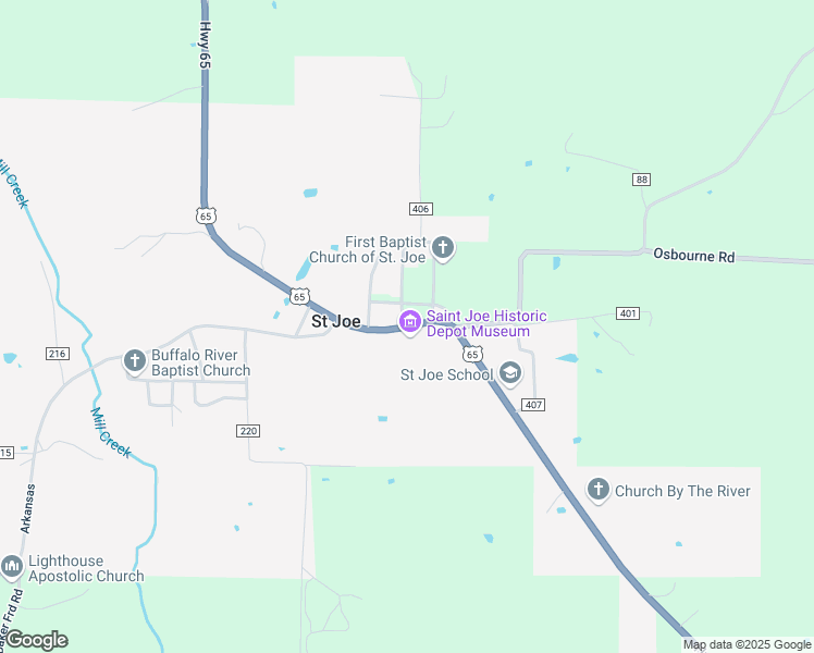 map of restaurants, bars, coffee shops, grocery stores, and more near State Highway 374 in Saint Joe