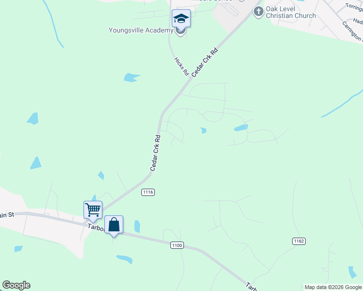 map of restaurants, bars, coffee shops, grocery stores, and more near 462 Nc Highway 96 in Franklinton