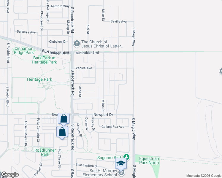 map of restaurants, bars, coffee shops, grocery stores, and more near 360 Misty Moonlight Street in Henderson