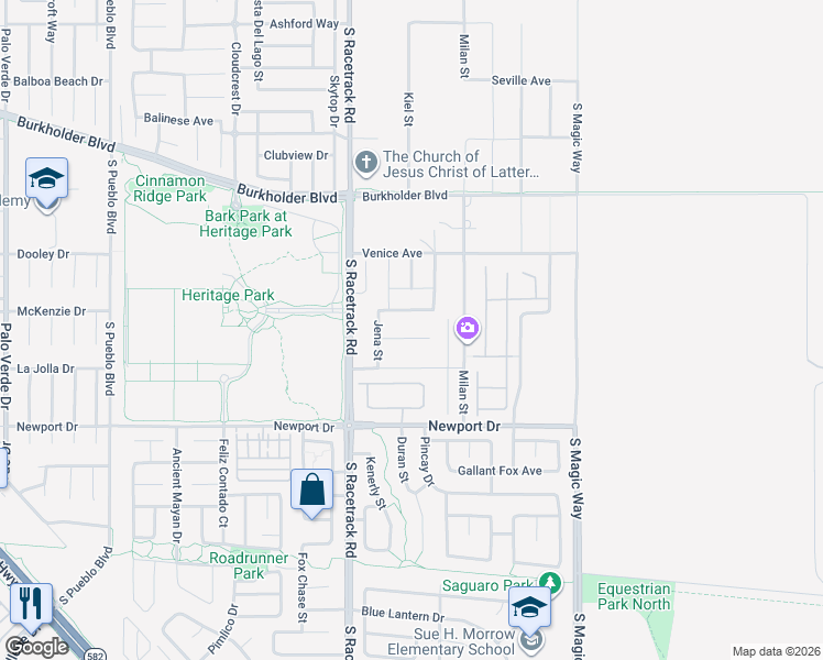 map of restaurants, bars, coffee shops, grocery stores, and more near 1028 Bonny Lake Court in Henderson