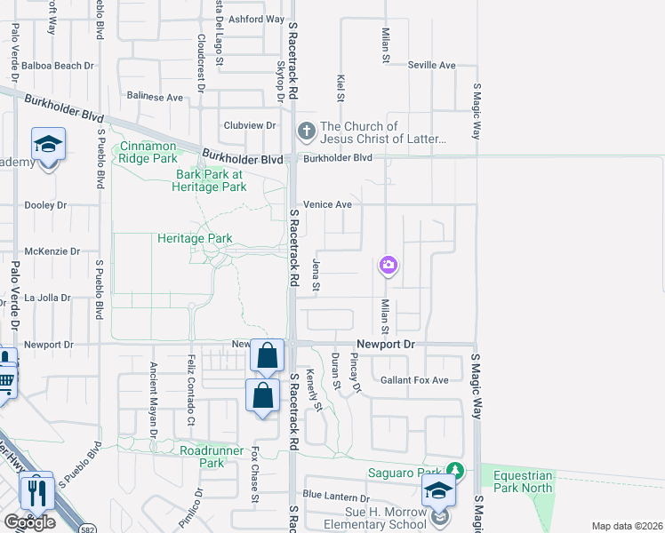 map of restaurants, bars, coffee shops, grocery stores, and more near 1028 Bonny Lake Court in Henderson