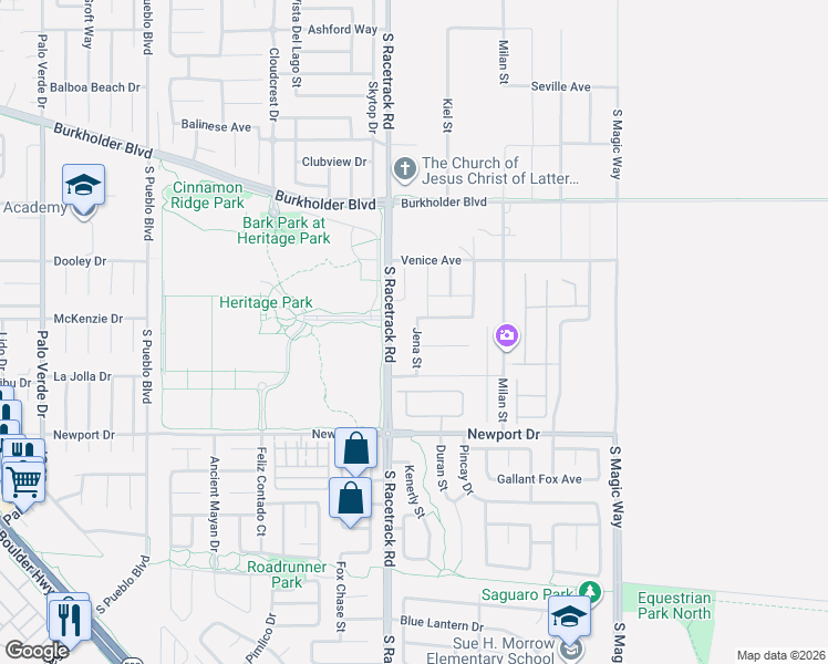 map of restaurants, bars, coffee shops, grocery stores, and more near in Henderson
