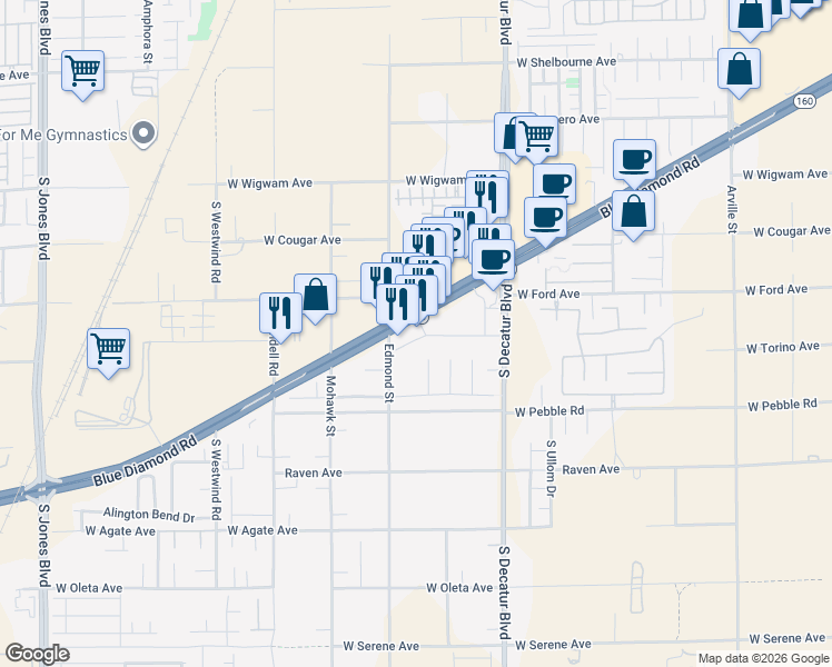 map of restaurants, bars, coffee shops, grocery stores, and more near in Enterprise