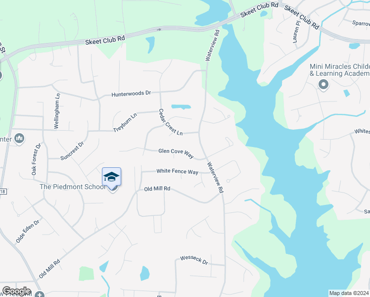 map of restaurants, bars, coffee shops, grocery stores, and more near 2309 Glen Cove Way in High Point