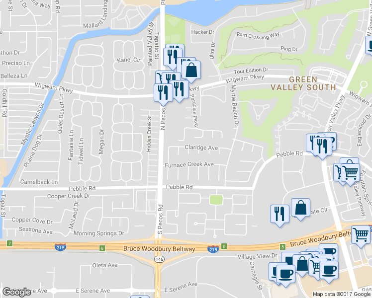 map of restaurants, bars, coffee shops, grocery stores, and more near 39 Diplomat Court in Henderson