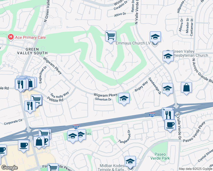 map of restaurants, bars, coffee shops, grocery stores, and more near 62 Incline Village Court in Henderson