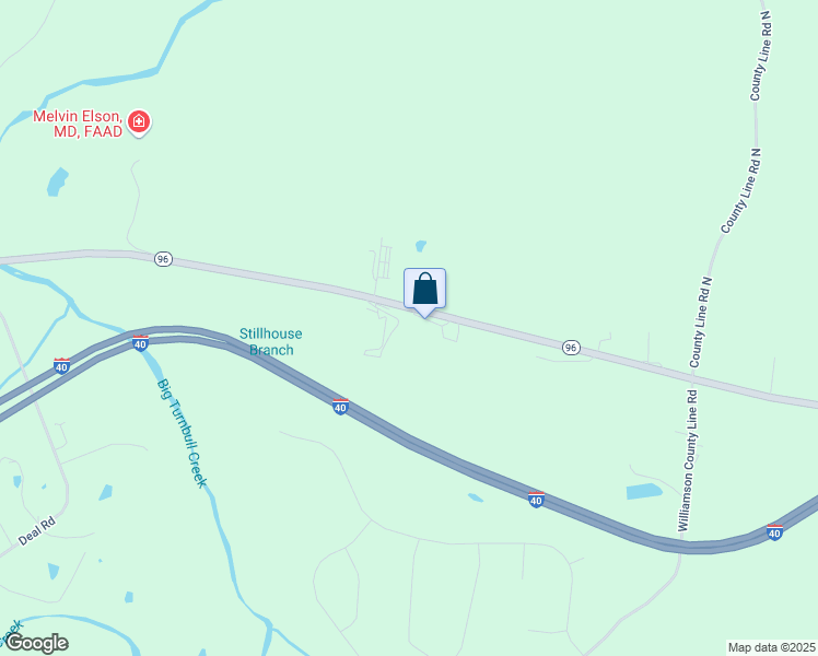 map of restaurants, bars, coffee shops, grocery stores, and more near 4132 Tennessee 96 in Burns