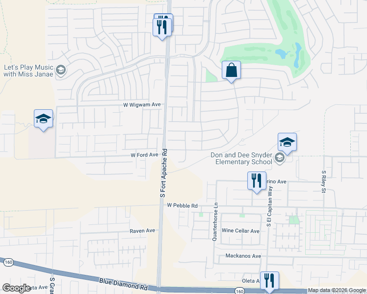 map of restaurants, bars, coffee shops, grocery stores, and more near 1064 Whitworth Avenue in Las Vegas