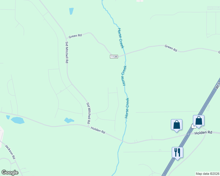 map of restaurants, bars, coffee shops, grocery stores, and more near 140 Falls Creek Drive in Youngsville