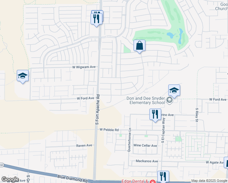 map of restaurants, bars, coffee shops, grocery stores, and more near 1010 Kimbark Avenue in Las Vegas