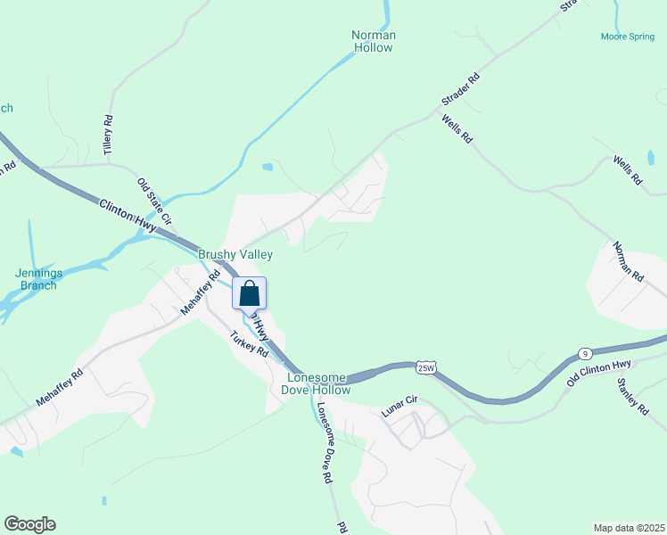 map of restaurants, bars, coffee shops, grocery stores, and more near 125 Paige Lane in Powell