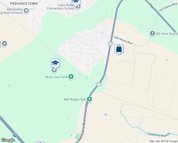 map of restaurants, bars, coffee shops, grocery stores, and more near 5059 Preserve Boulevard in Nashville