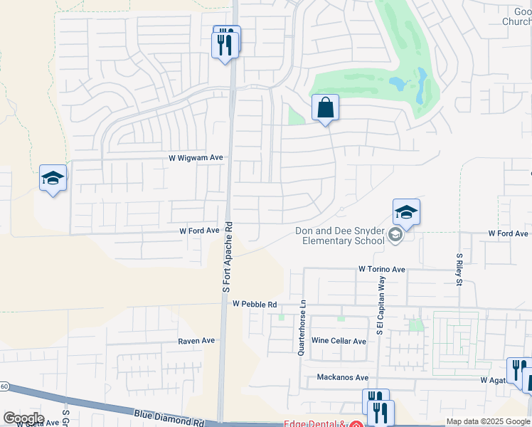 map of restaurants, bars, coffee shops, grocery stores, and more near 1010 Kimbark Avenue in Las Vegas