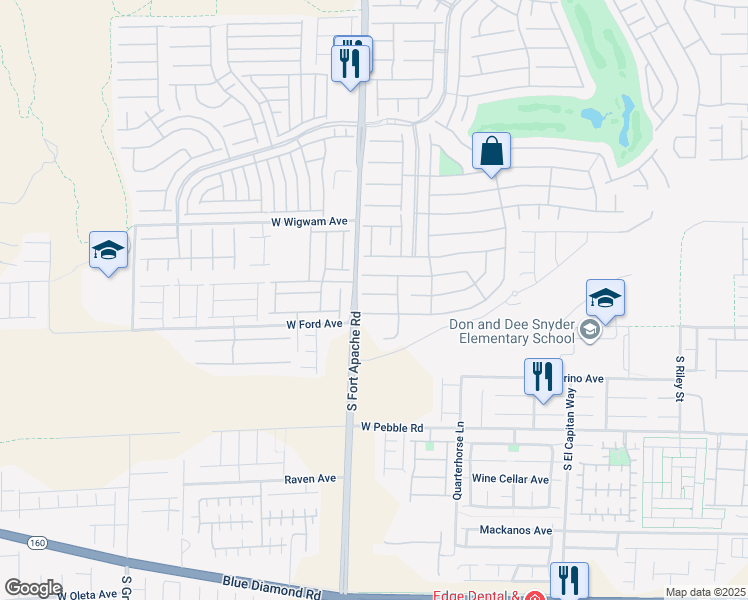 map of restaurants, bars, coffee shops, grocery stores, and more near 297 Finsbury Court in Las Vegas