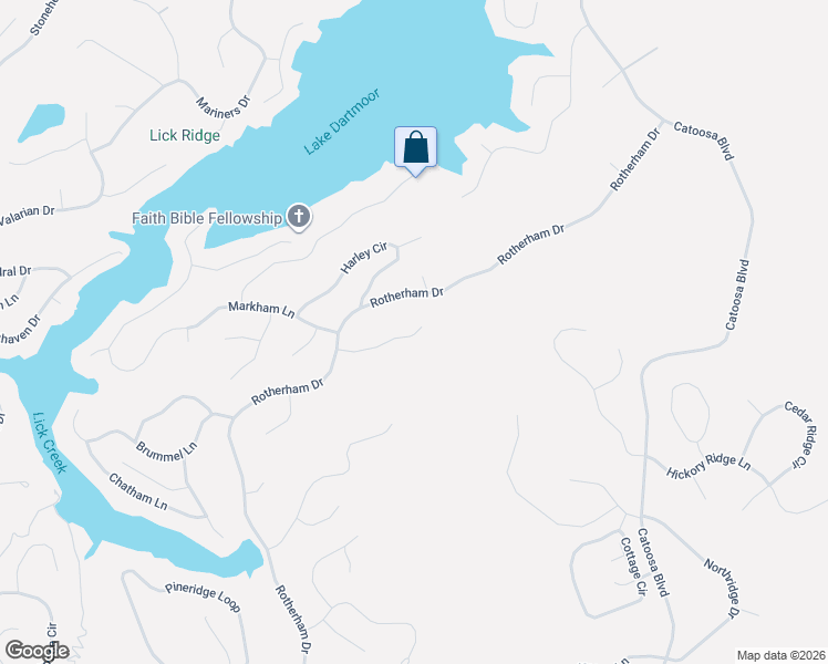 map of restaurants, bars, coffee shops, grocery stores, and more near 29 Byron Lane in Crossville