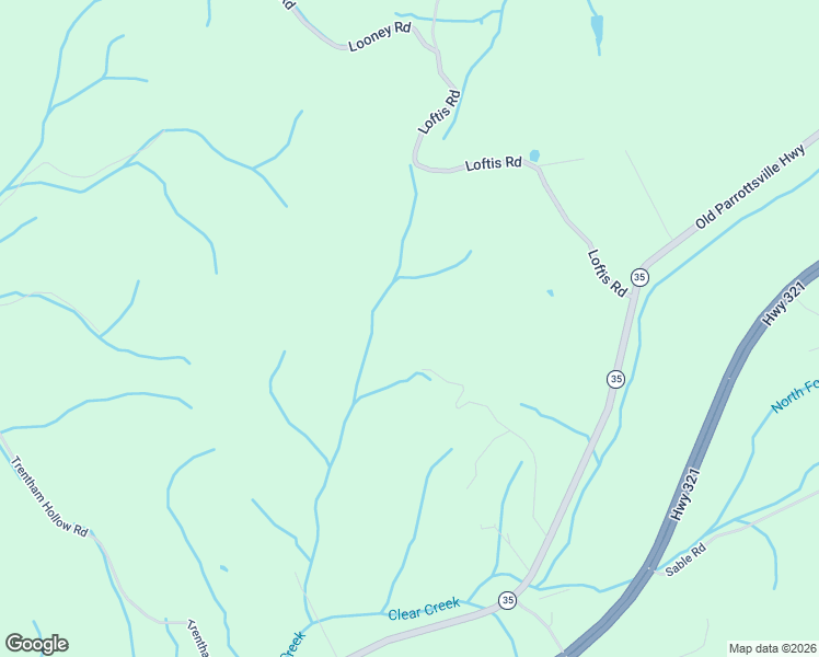 map of restaurants, bars, coffee shops, grocery stores, and more near 180 Shiloh Road in Parrottsville