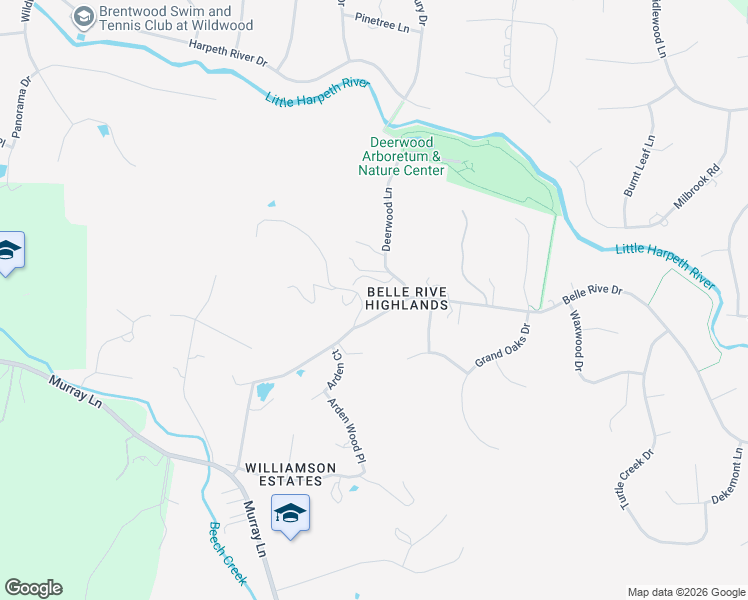 map of restaurants, bars, coffee shops, grocery stores, and more near 6400 Johnson Chapel Road West in Brentwood