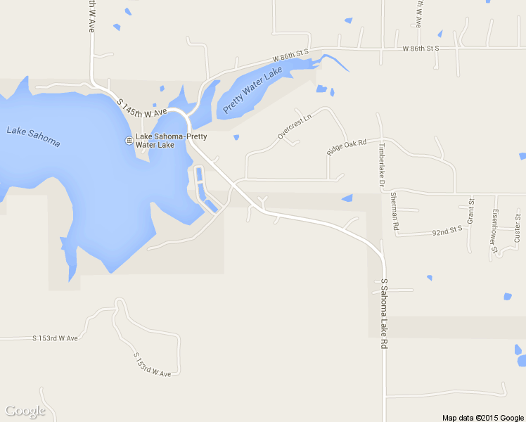 map of restaurants, bars, coffee shops, grocery stores, and more near 9159 South Sahoma Lake Road in Sapulpa