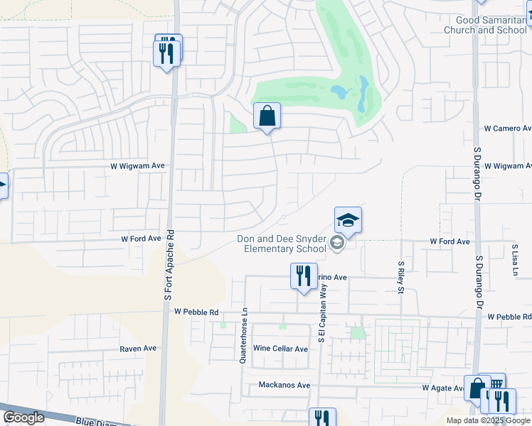 map of restaurants, bars, coffee shops, grocery stores, and more near 907 Gallery Course Drive in Las Vegas