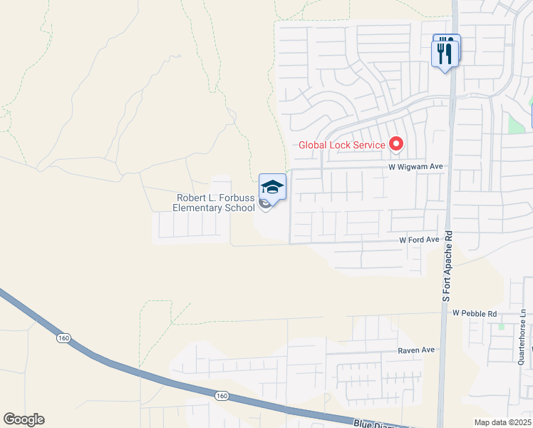 map of restaurants, bars, coffee shops, grocery stores, and more near 8601 South Grand Canyon Drive in Las Vegas