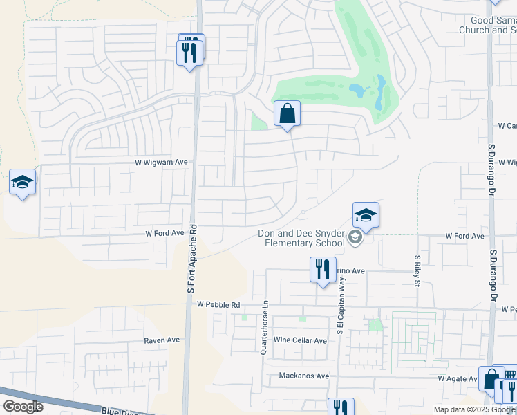map of restaurants, bars, coffee shops, grocery stores, and more near 933 Kimbark Avenue in Las Vegas