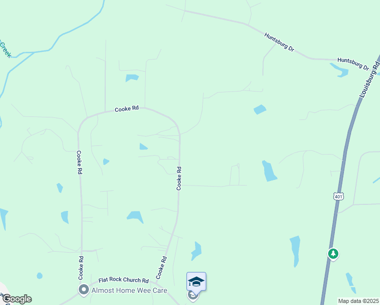 map of restaurants, bars, coffee shops, grocery stores, and more near 713 Cooke Road in Louisburg