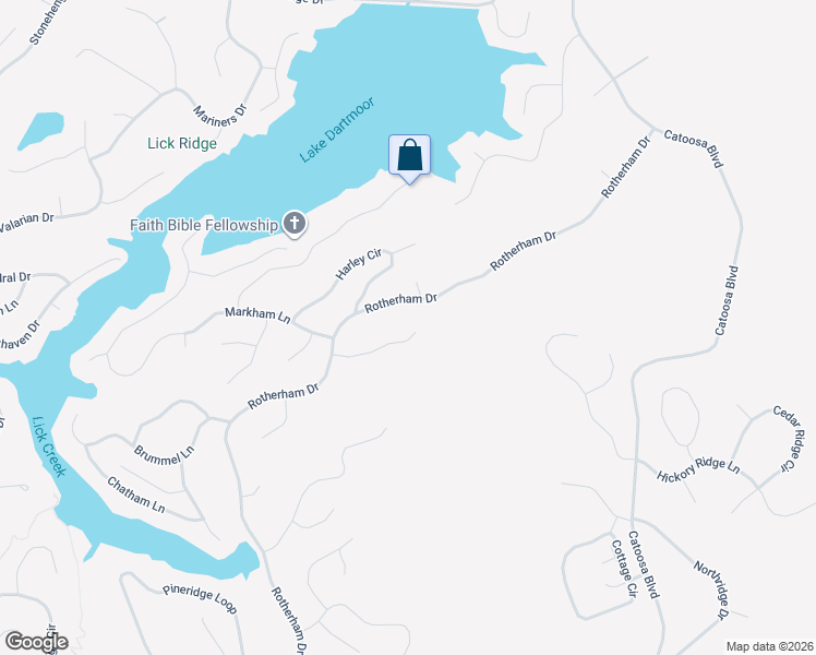 map of restaurants, bars, coffee shops, grocery stores, and more near 29 Byron Lane in Crossville