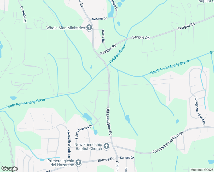 map of restaurants, bars, coffee shops, grocery stores, and more near 4048 Old Lexington Road in Winston-Salem