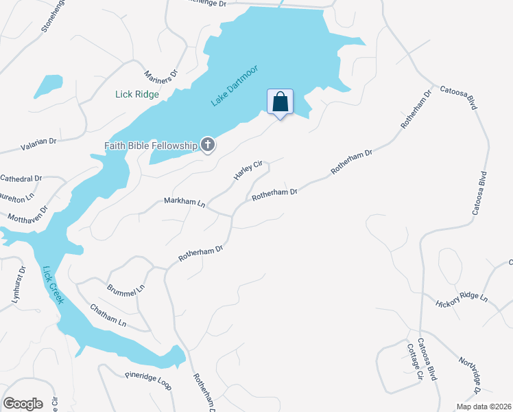 map of restaurants, bars, coffee shops, grocery stores, and more near 314 Rotherham Drive in Crossville
