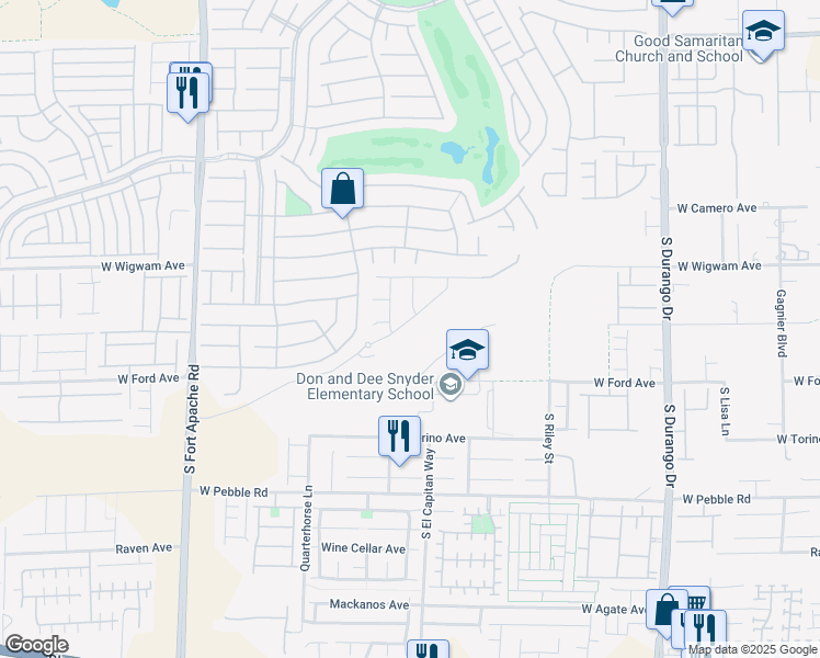 map of restaurants, bars, coffee shops, grocery stores, and more near 8612 Dusty Quail Drive in Las Vegas