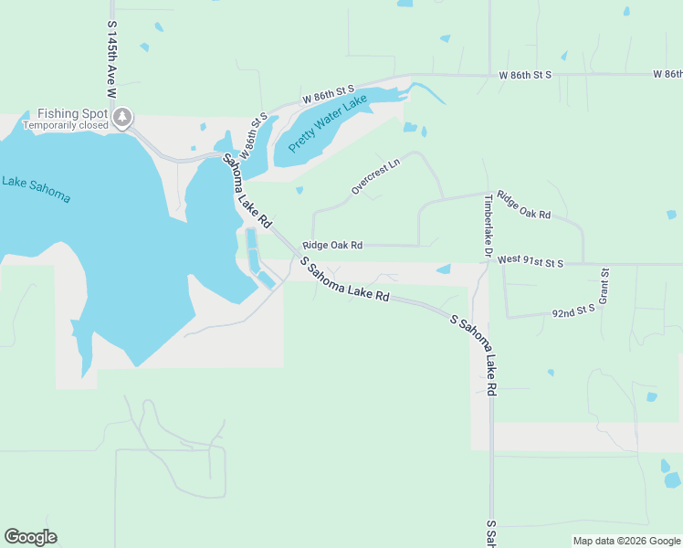 map of restaurants, bars, coffee shops, grocery stores, and more near 9159 South Sahoma Lake Road in Sapulpa