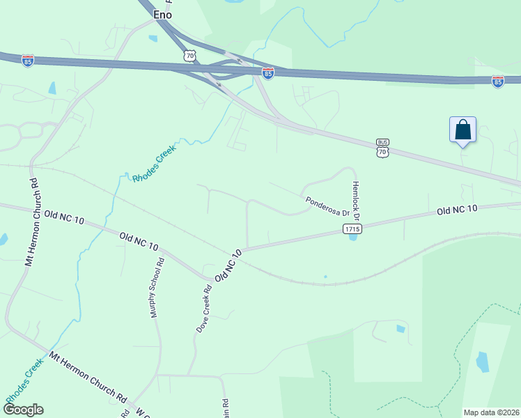 map of restaurants, bars, coffee shops, grocery stores, and more near 923 Spruce Pine Trail in Durham