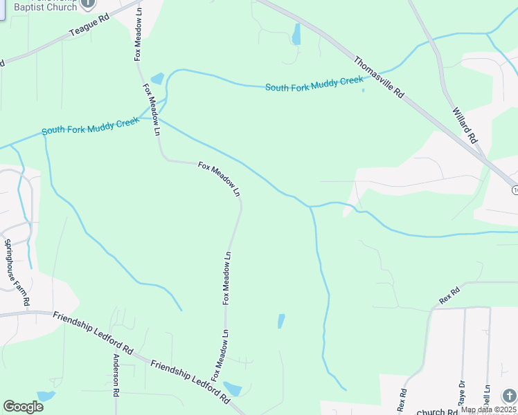 map of restaurants, bars, coffee shops, grocery stores, and more near 4315 Fox Meadow Lane in Winston-Salem