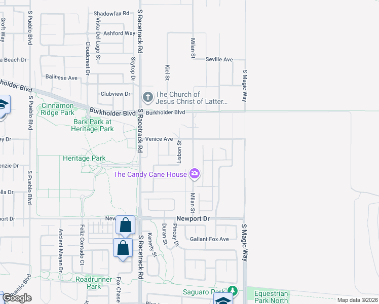 map of restaurants, bars, coffee shops, grocery stores, and more near 343 Milan Street in Henderson