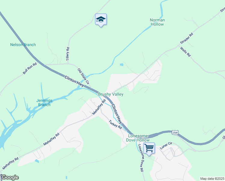 map of restaurants, bars, coffee shops, grocery stores, and more near 113 Strader Road in Powell