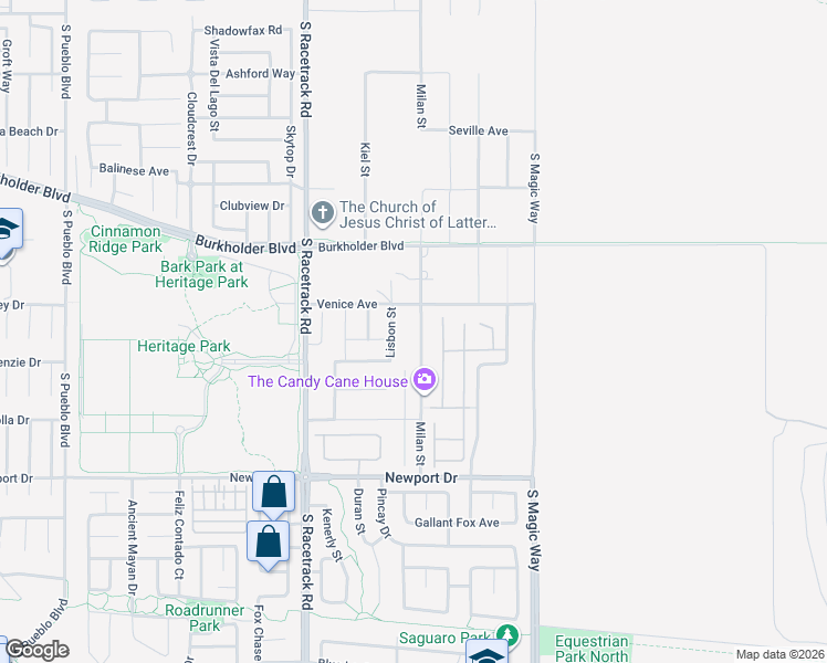 map of restaurants, bars, coffee shops, grocery stores, and more near 343 Milan Street in Henderson