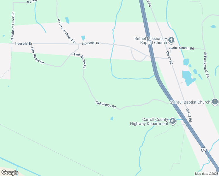 map of restaurants, bars, coffee shops, grocery stores, and more near 590 Tank Range Road in Huntingdon