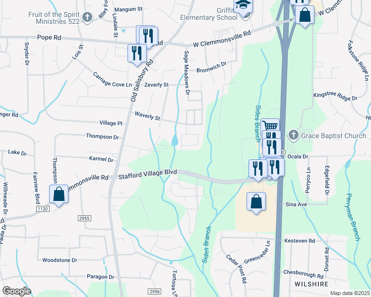map of restaurants, bars, coffee shops, grocery stores, and more near in Winston-Salem