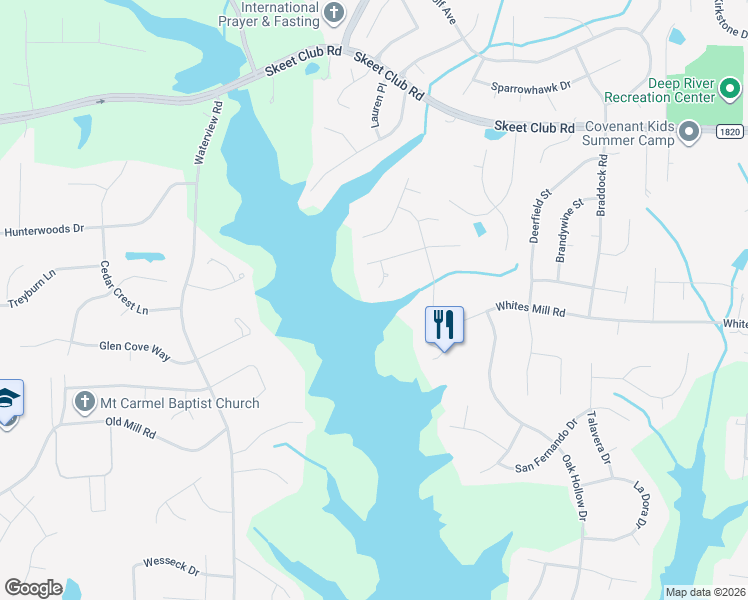map of restaurants, bars, coffee shops, grocery stores, and more near 4001 Tesa Court in High Point